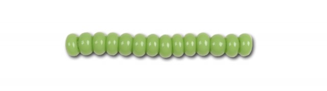 Green Glass Beads, Preciosa, Natural Opaque Apple Green, Great Purchase