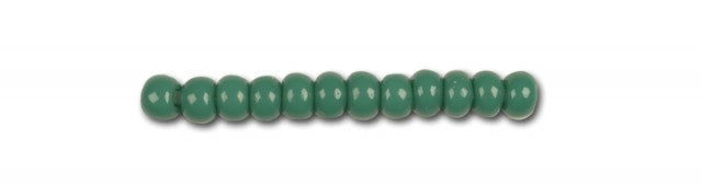 Green Glass Beads, Preciosa, Natural Opaque Dark Green, Great Purchase