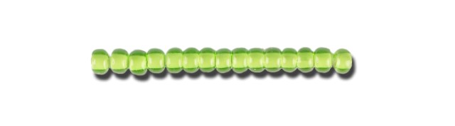 Green Glass Beads, Preciosa, Whitelined Transparent Green, Great Purchase
