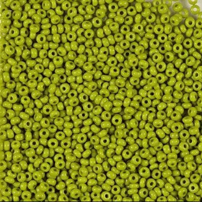 Grønne glasperler, preciosa, natural opaque olive green, storkøb 