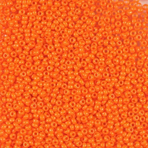 Orange glasperler, preciosa,  natural opaque dark orange, storkøb 