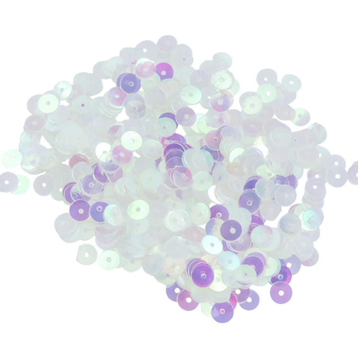 Palietter, runde, 4-12mm, transparent, med regnbueskær, 10-40g Beadhouse of Copenhagen