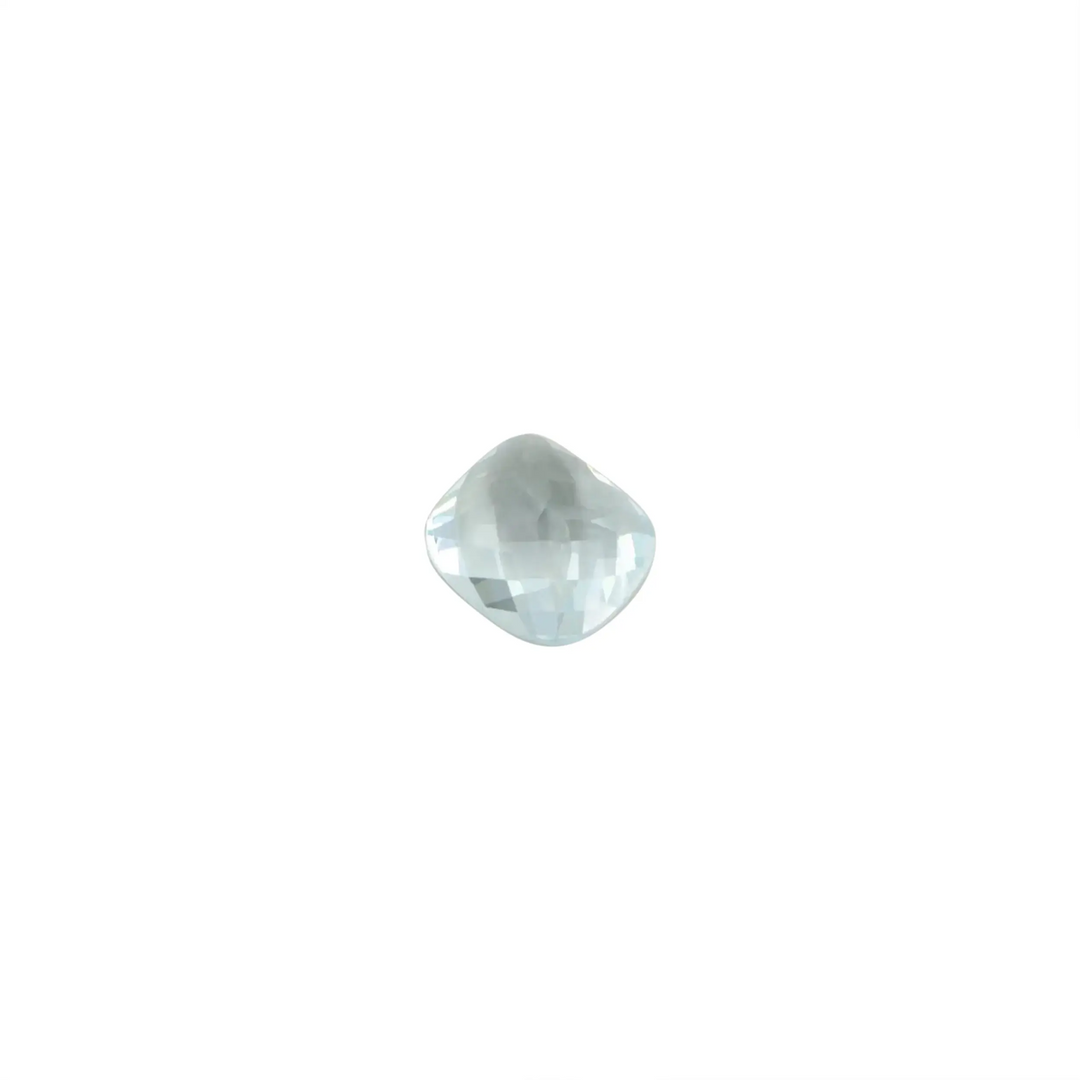 Cabochon, ædelsten, akvamarin facetteret, 7,05 ct 