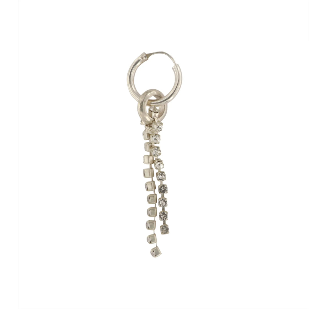 Ørering, hoop, m. simili, sterlingsølv 