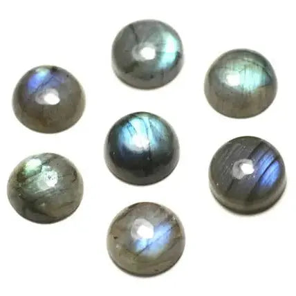 Cabochon, labradorit, rund, 4-7mm, 1-10stk BOC