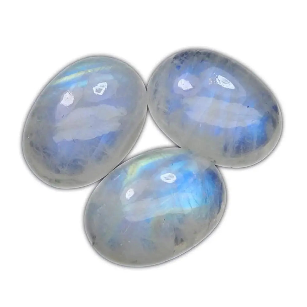 Cabochon, regnbuemånesten, oval, 10x14mm, 1-10stk BOC