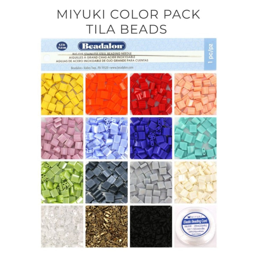 Tila Glasperler, Miyuki Beads, med 15 blandede farver