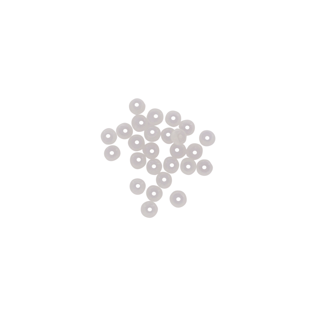 Find Glasfiberperler, runde, flade, hvid, 6x3 mm, 10 stk hos  Beadhouse of Copenhagen i dag. Husk gratis fragt over 400kr.