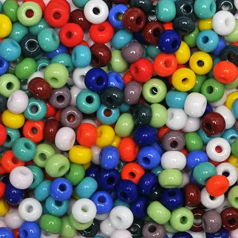 Mixed store glasperler, preciosa, opaque, 6.3 - 6.8 mm 