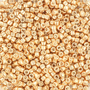 Guld Glasperler, Miyuki Delica Beads, Duracoat aprikos Gold 11-411