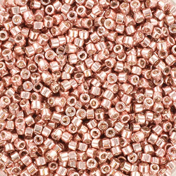 Rosa glaspärlor, Miyuki Delica Pärlor, galvaniserad rodnad