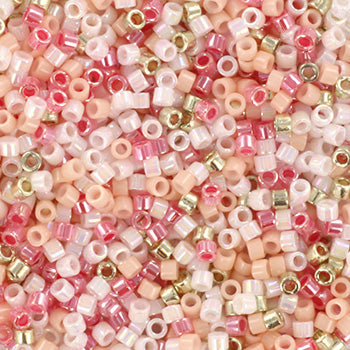 Blandede Glasperler, Miyuki Delica Beads,  light pink mix 47