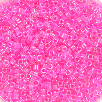 Pink Glasperler, Miyuki Delica Beads, Luminous Wild Strawberry 11-2035