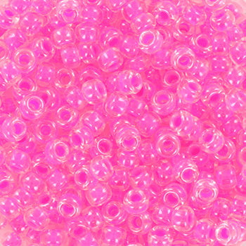 Pink Glasperler, Miyuki Rocailles Beads, Luminous Pink 11-4301