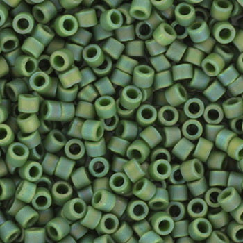 Grønne Glasperler, Miyuki Delica Beads, Opaque Frosted Shamrock DE11-2312