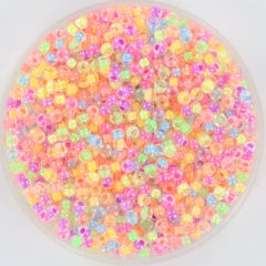 Blandede Glasperler, Miyuki Rocailles Seed Beads, Neon party mix 11/0 MIX123