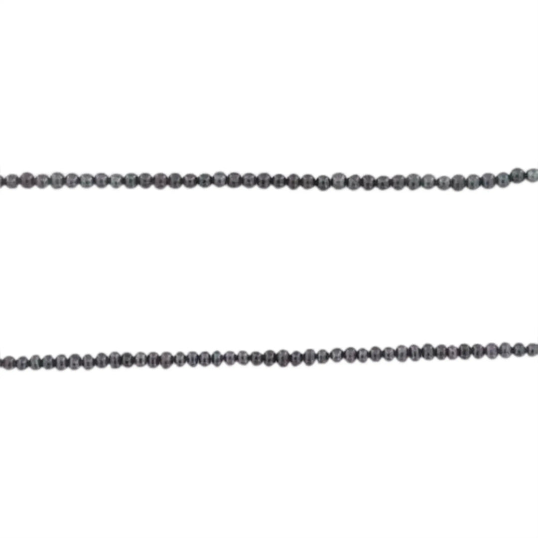 Ferskvandsperler, string, sort potato indfarvet, 40 cm/3 x 4 mm, storkøb 