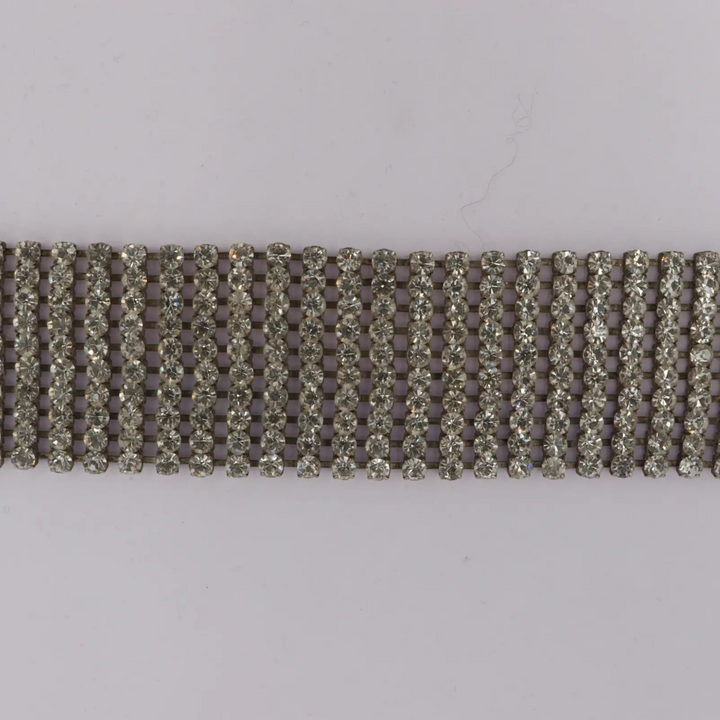 Mavekæde, Simili, forgyldt og forsølvet messing, justerbart 