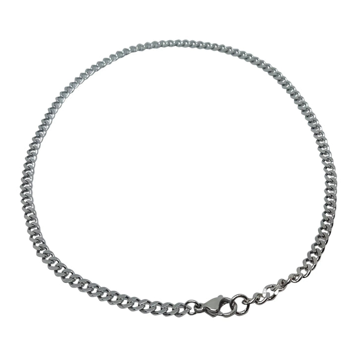 Halskæde, chunky panser facet kæde, stål, 40-60 cm/5,5 mm 