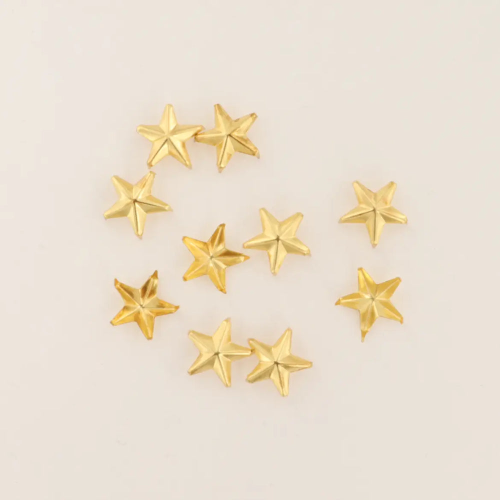 Nitter, stjerner, forsølvet og forgyldt, 10-100 stk, flere varianter Beadhouse of Copenhagen