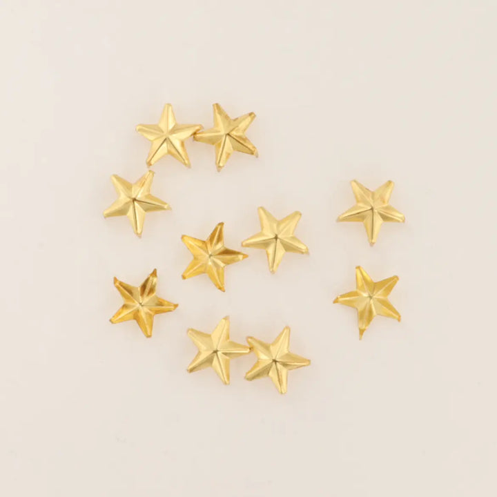 Nitter, stjerner, forsølvet og forgyldt, 10-100 stk, flere varianter Beadhouse of Copenhagen
