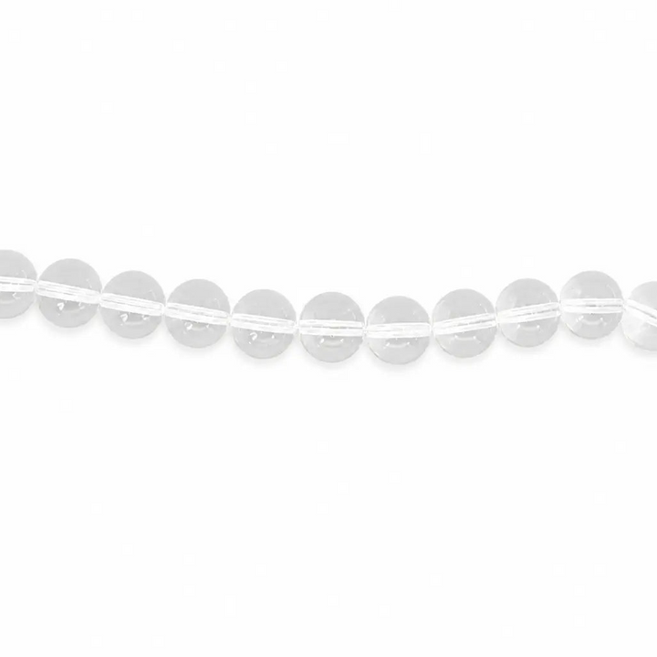 Smykkestensperler, string, syntetisk krystal, rund, 37 cm/14 mm
