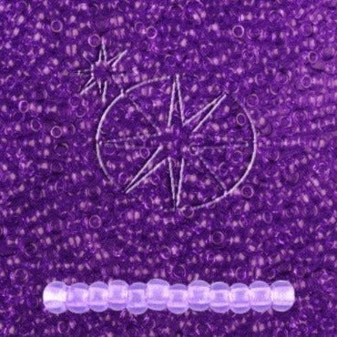 Lilla Glasperle. Preciosa Seed Beads. Violet 3 dyed crystal