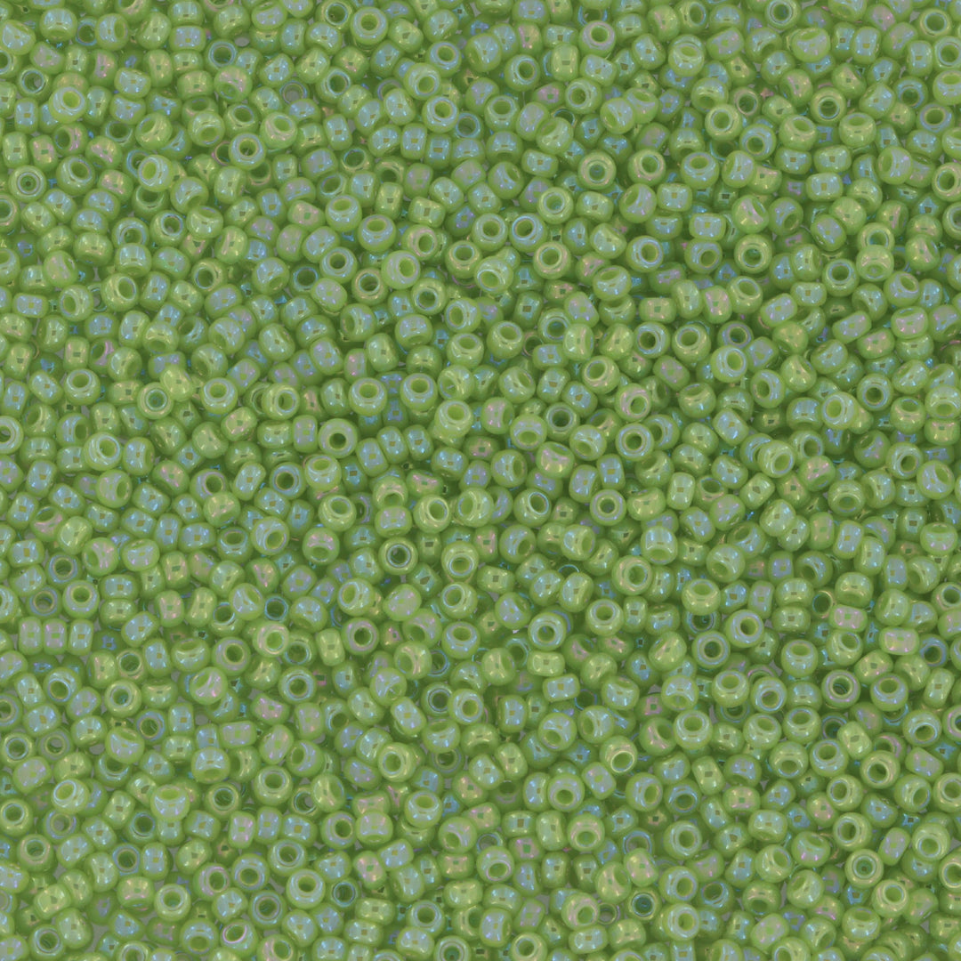 Grøn Glasperler, Miyuki seed beads size 11/0 duracoat opaque Chartreuse