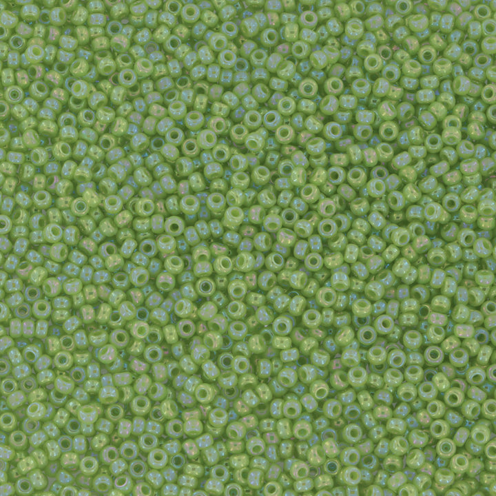 Grøn Glasperler, Miyuki seed beads size 11/0 duracoat opaque Chartreuse