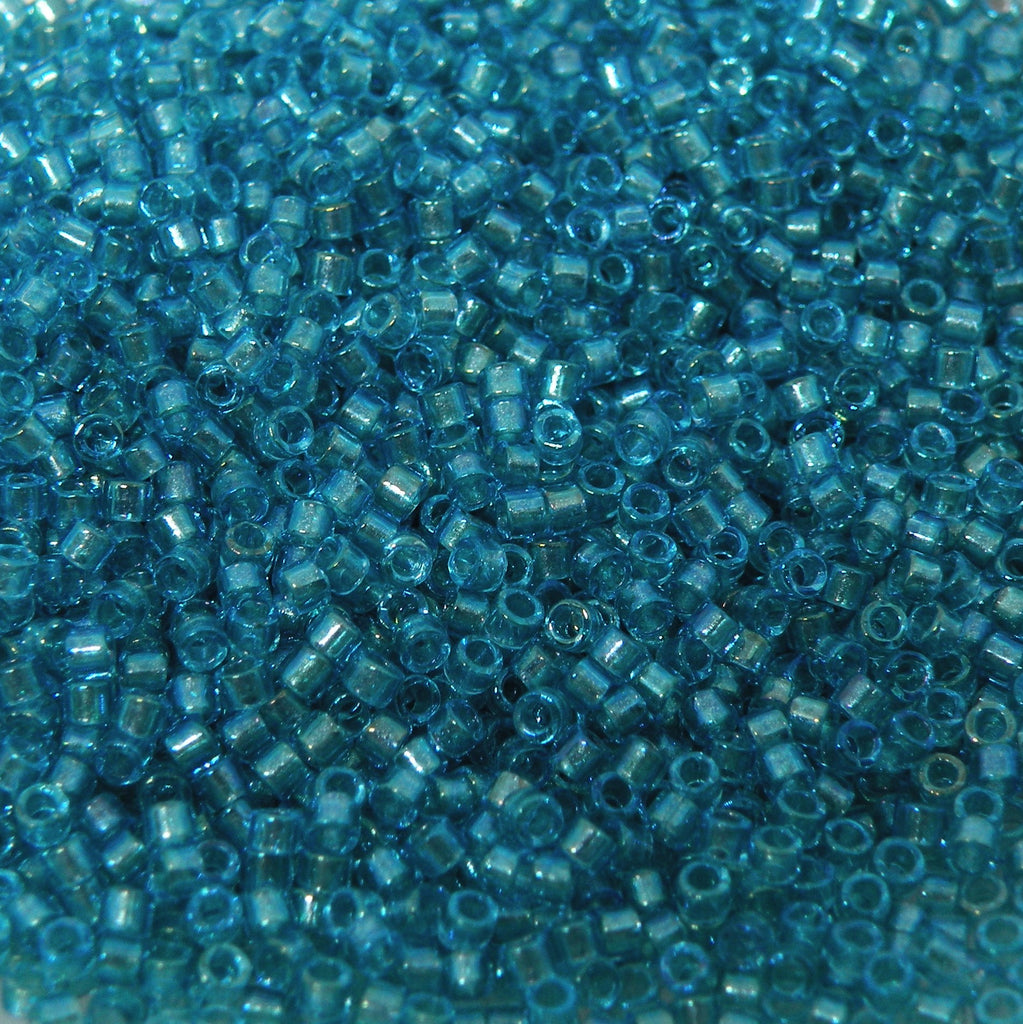 Blå Glasperler, Delica beads, aqua