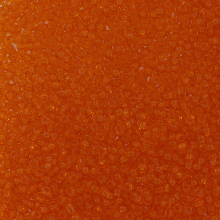 Orange Transparent, Preciosa glasperler. Seed beads.