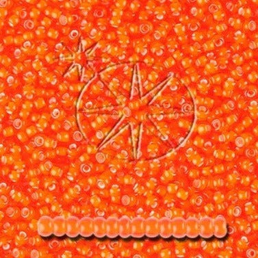 Orange Glasperler, Preciosa Seed Beads, Transparent Orange