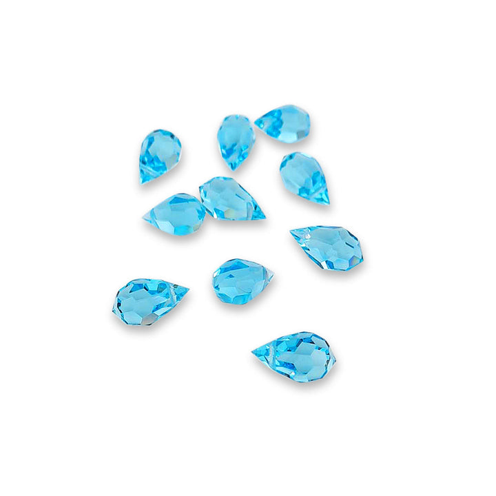 Blå Preciosa Crystal Drops i Lyseblå. 9x15 mm.