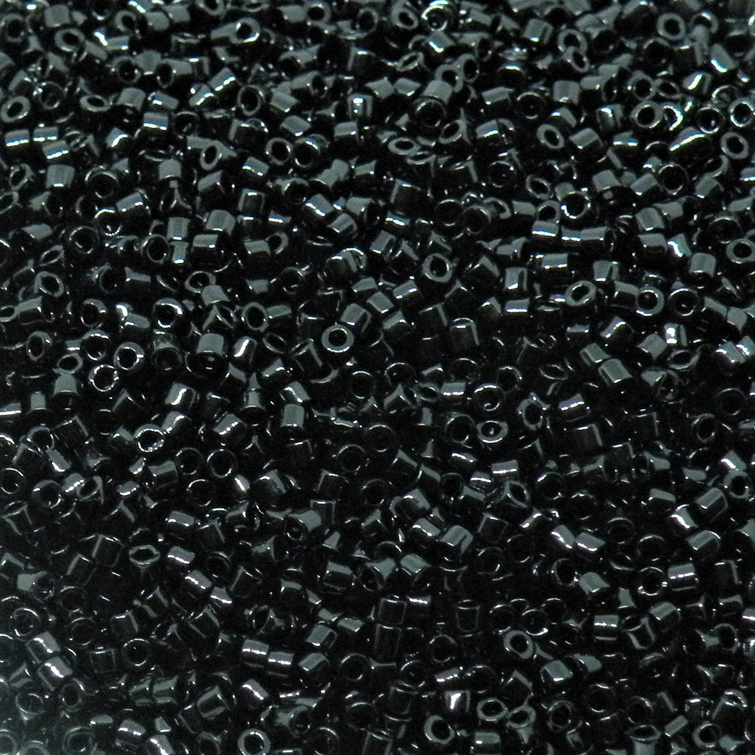 Black glass beads, Miyuki Delica Beads, Opaque Black