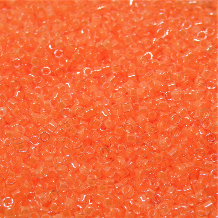 Orange Glasperler, Delica beads, Luminous creamsicle