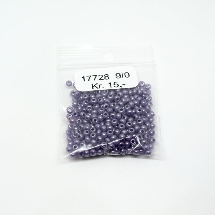 Lilla glasperler, seed beads, semi-metallic purple