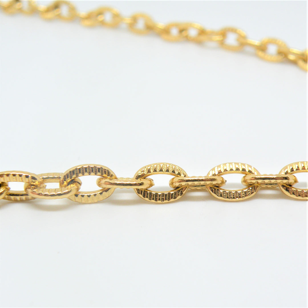Aluminiums kæde, guldfarvet kæde 5,5mm, 100 cm