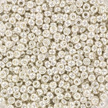 Sølv Glasperler, Rocailles seed beads, glasperler belagt med sterlingsølv