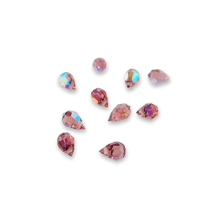 Pink Preciosa Crystal Drops i Lys ametyst ab. 6x10 mm.