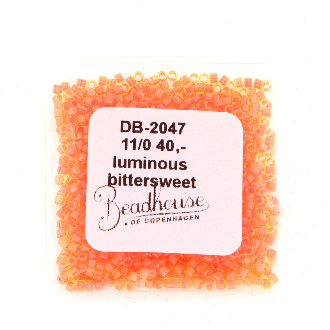 Orange Glasperle, Delica beads, Luminous Bittersweet