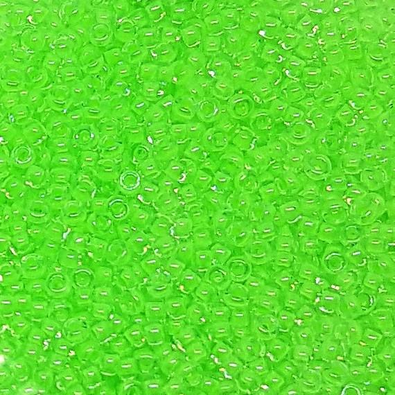 Grønne Glasperler, Rocailles, luminous grøn