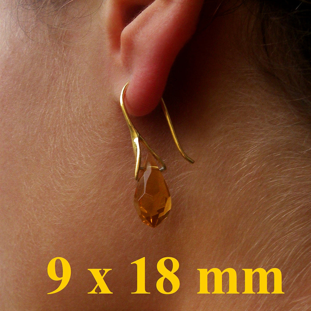 Øreringe i forgyldt sterlingsølv med Preciosa Crystal Drops "AMETHYST"