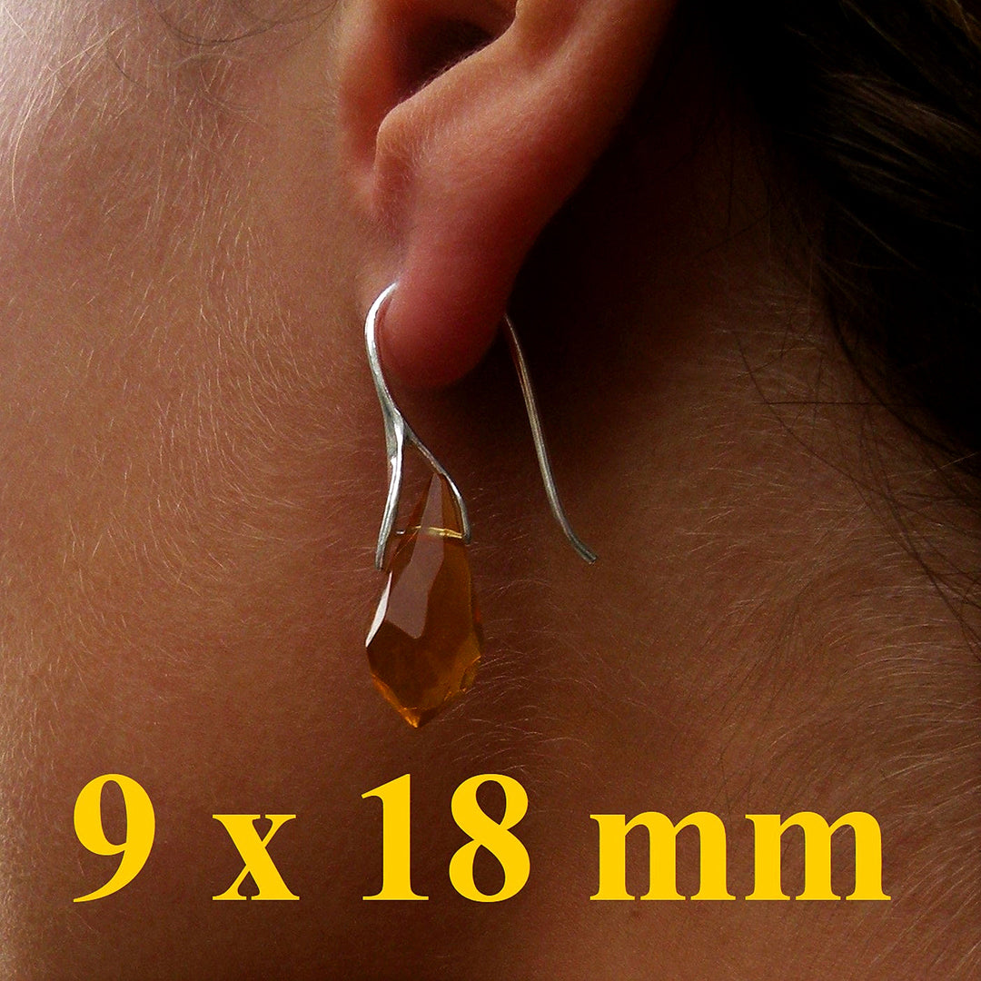 Øreringe i sterlingsølv med Preciosa Crystal Drops "AMETHYST"