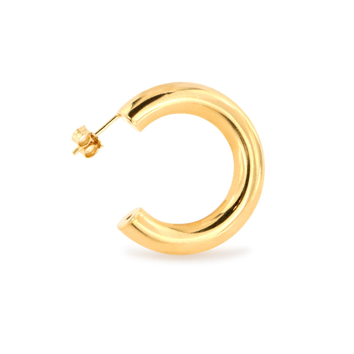 Øreringe klassisk chunky hoops 24 karat forgyldt sterlingsølv 32 mm