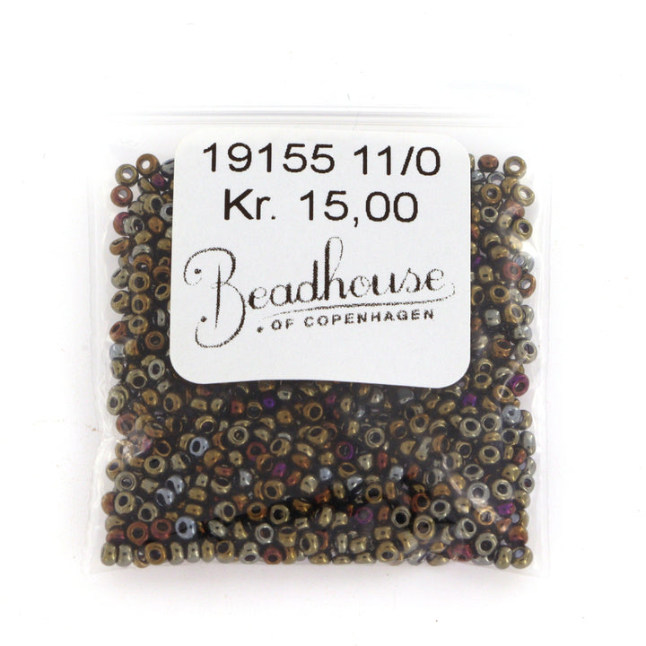 Metallic Iris. Preciosa Glasperler. Seed Beads.