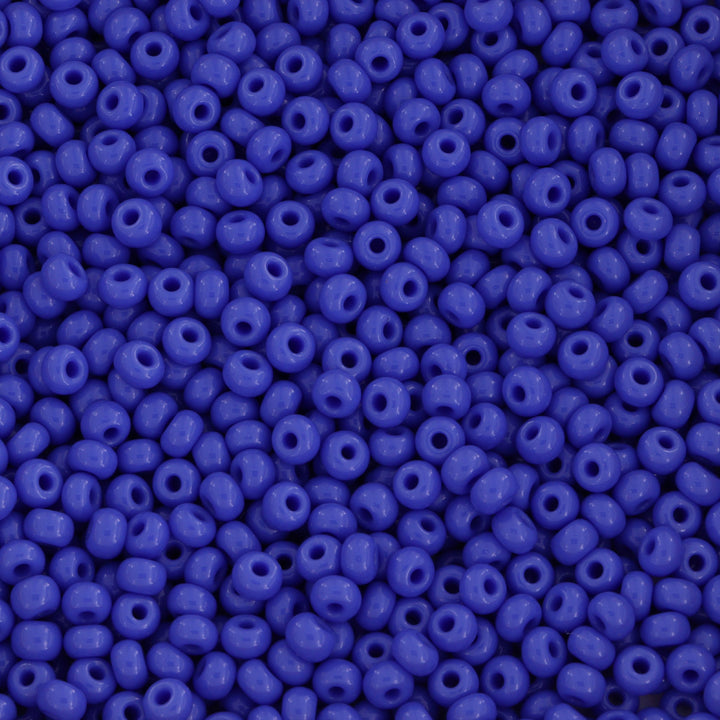 Havblå - Opaque Preciosa Glasperler. Seed Beads.