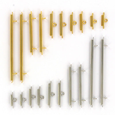miyuki slide end tubes for delica's - gold 10 mm