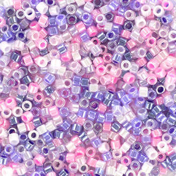 Miksede Glasperler, mixed Miyuki Delica beads, ceylon soft 2