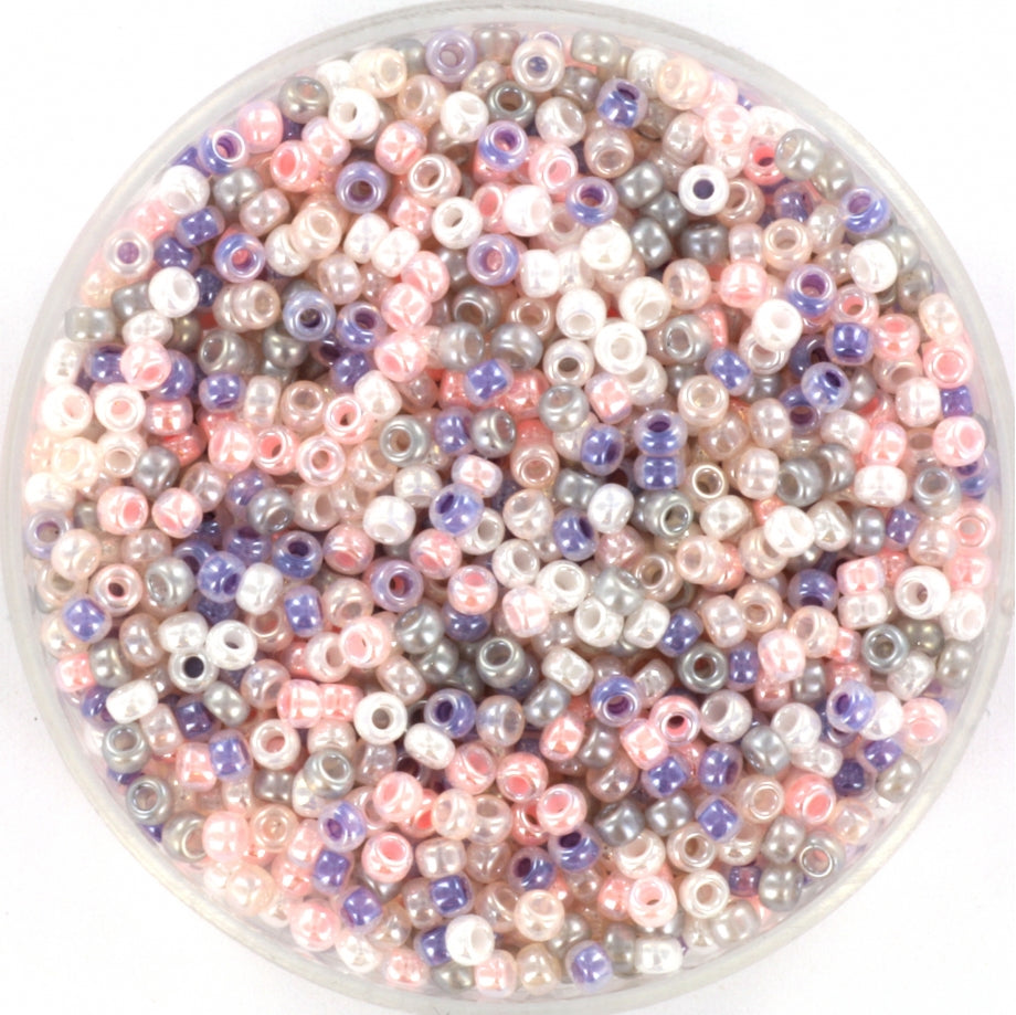 Miksede Glasperler, Miyuki Rocailles beads. - moonwalk